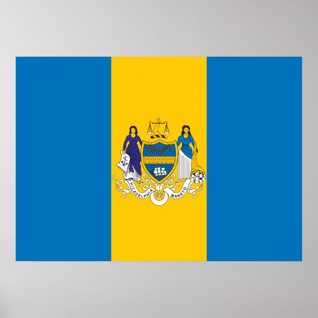 Flagge der Stadt Philadelphia Poster (Vorne)