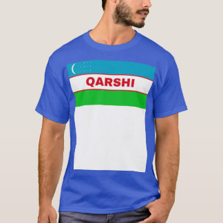 Flagge der Stadt Qarshi in Usbekistan T-Shirt