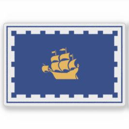 Flagge der Stadt Quebec, Quebec, Kanada Aufkleber