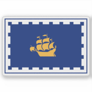 Flagge der Stadt Quebec, Quebec, Kanada Aufkleber