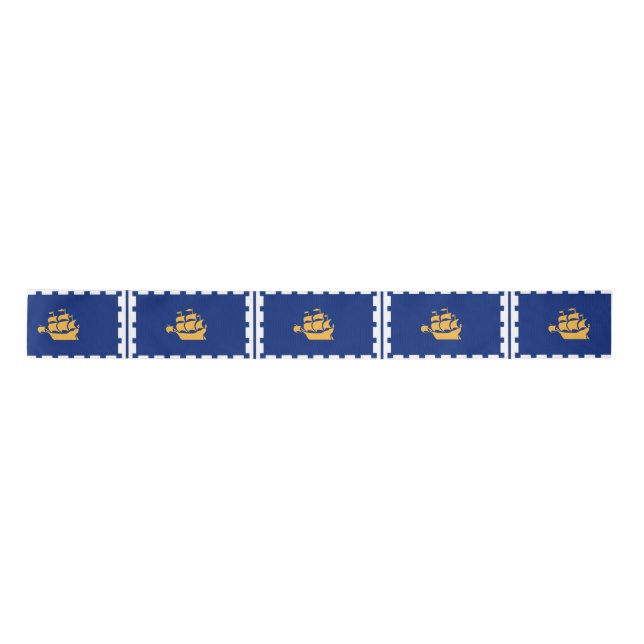 Flagge der Stadt Quebec Satinband (Vorderseite)
