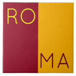 Flagge der Stadt Rom, Italien Fliese<br><div class="desc">Wappen - ohne Krone - der Stadt Rom,  Italien. Namensnennung des Bildes: By Ssolbergj - Eigene Arbeit,  CC BY-SA 3.0,  https://commons.wikimedia.org/w/index.php?curid=33201691.</div>