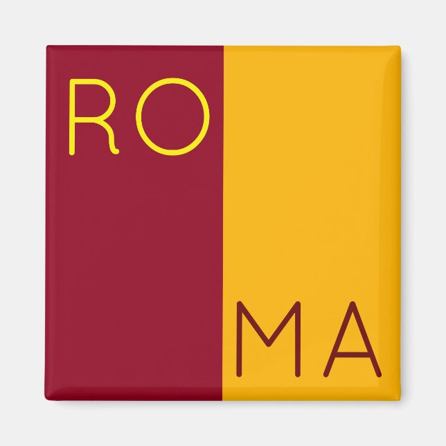 Flagge der Stadt Rom, Italien Magnet (Vorne)