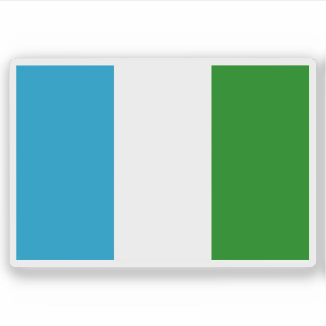 Flagge der Stadt Sechura, Peru Aufkleber (Vorderseite)