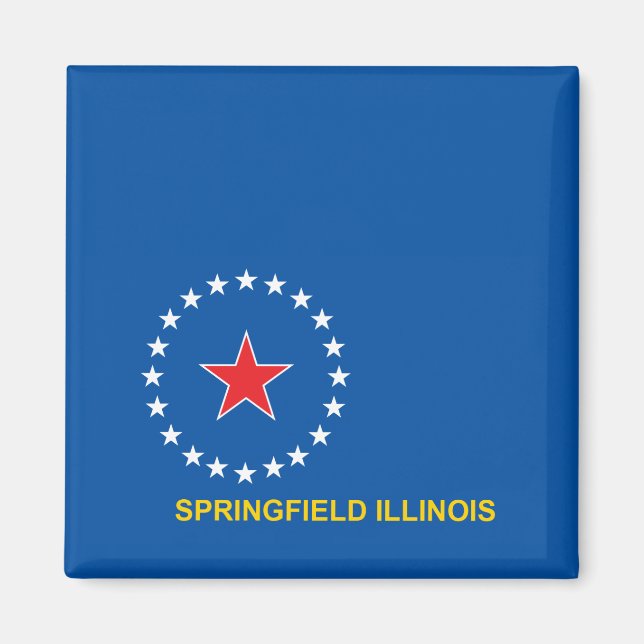 Flagge der Stadt Springfield Magnet (Vorne)