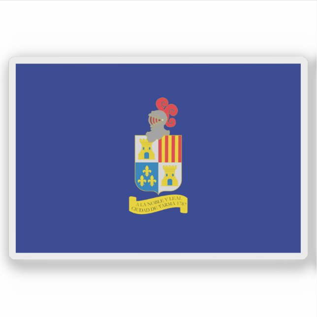 Flagge der Stadt Tarma, Peru Aufkleber (Vorderseite)