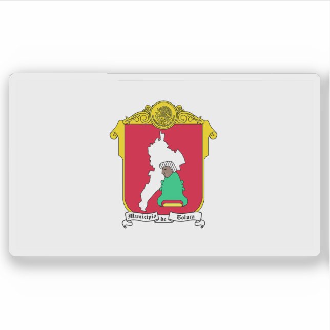 Flagge der Stadt Toluca de Lerdo, Mexiko Aufkleber (Vorderseite)