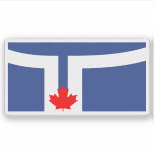 Flagge der Stadt Toronto, Ontario, Kanada Aufkleber