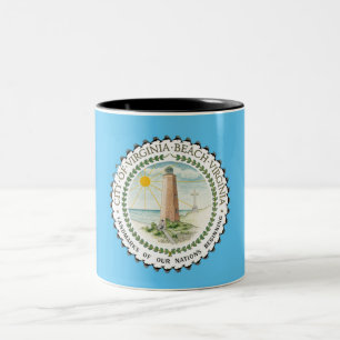 Flagge der Stadt Virginia Zweifarbige Tasse