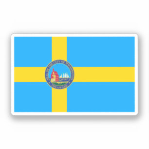 Flagge der Stadt Wilmington, Delaware Aufkleber