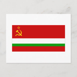 Flagge der Tadschikischen SSR Postkarte