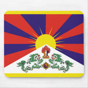 Flagge der Tibet- oder Schnee-Löwe-Flagge Mousepad