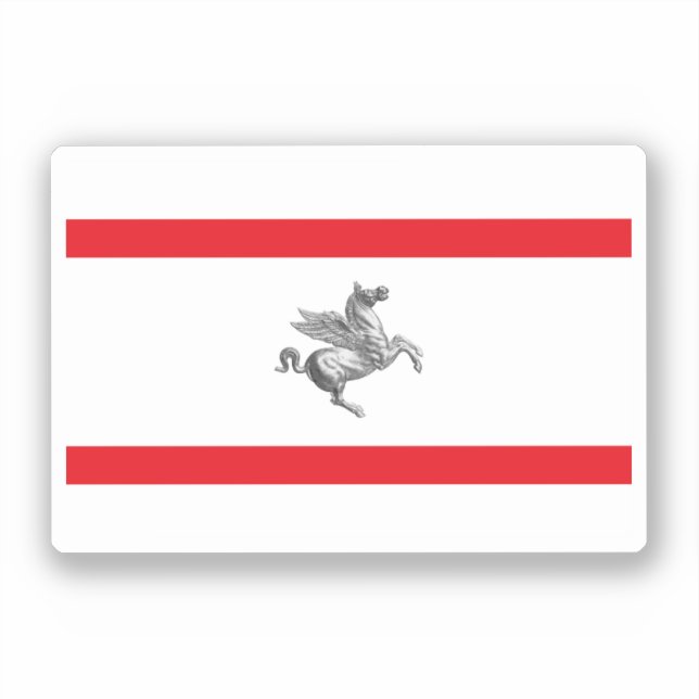 Flagge der Toskana, ITALIEN Aufkleber (Vorderseite)