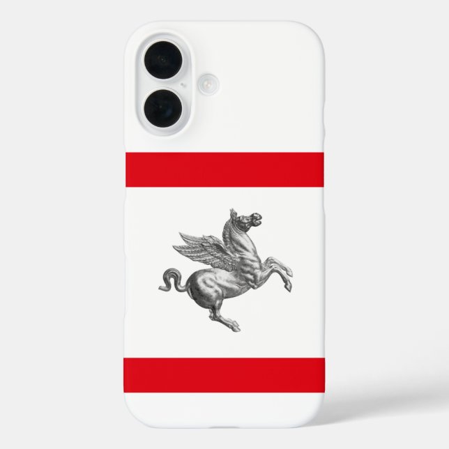 Flagge der Toskana, ITALIEN iPhone 16 Hülle (Rückseite)