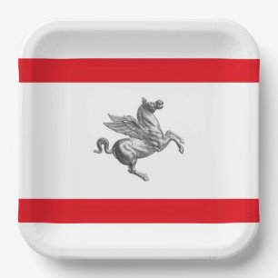 Flagge der Toskana (Italien) Pappteller