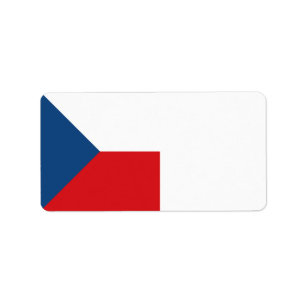 Flagge der Tschechischen Republik Adressaufkleber