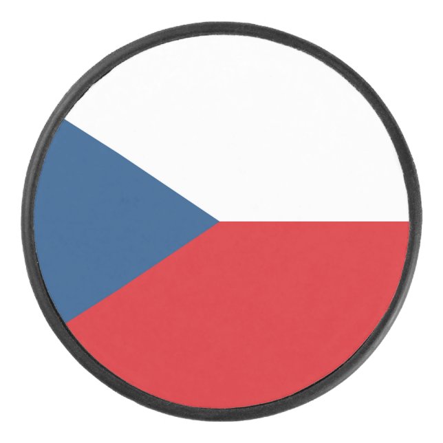 Flagge der Tschechischen Republik Eishockey Puck (Vorderseite)