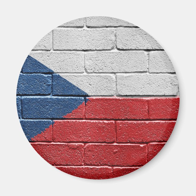 Flagge der Tschechischen Republik Magnet (Vorne)