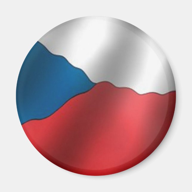 Flagge der Tschechischen Republik Magnet (Vorne)
