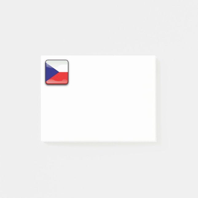 Flagge der Tschechischen Republik Post-it Klebezettel (Vorderseite)