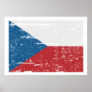 FLAGGE DER TSCHECHISCHEN REPUBLIK POSTER