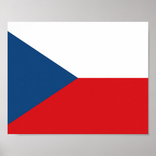 Flagge der Tschechischen Republik Poster