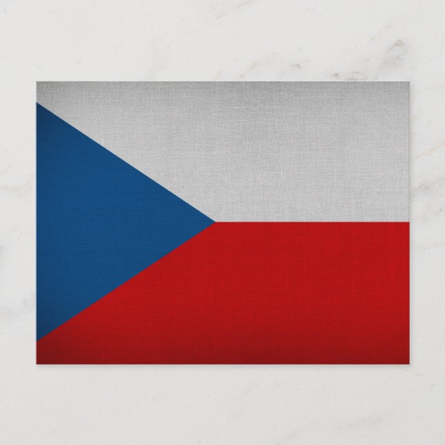 Flagge der Tschechischen Republik Postkarte (Vorderseite)