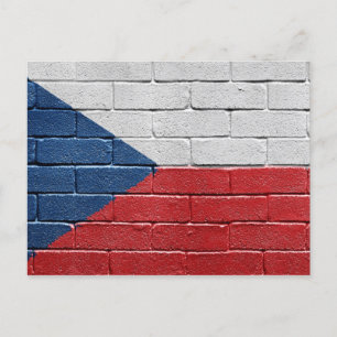 Flagge der Tschechischen Republik Postkarte