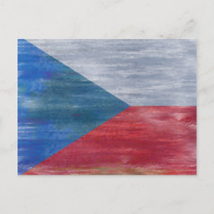 Flagge der Tschechischen Republik Postkarte