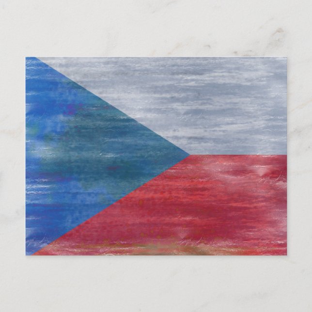 Flagge der Tschechischen Republik Postkarte (Vorderseite)