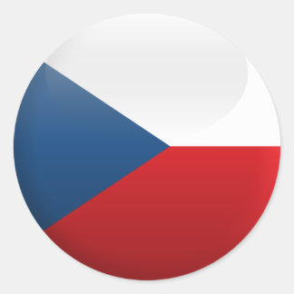 Flagge der Tschechischen Republik Runder Aufkleber
