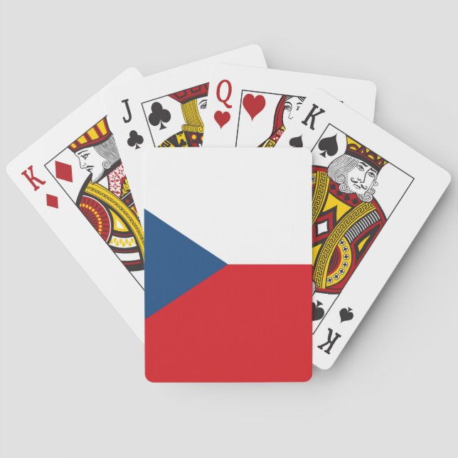 Flagge der Tschechischen Republik Spielkarten (Rückseite)