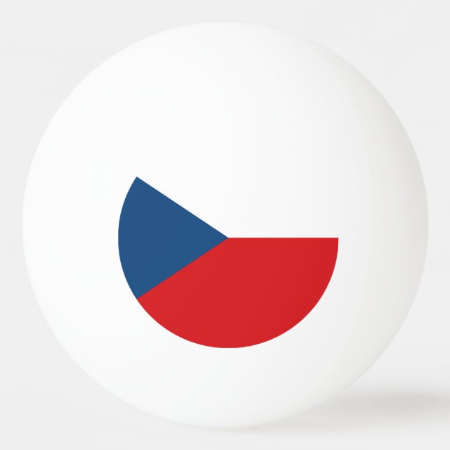 Flagge der Tschechischen Republik Tischtennisball (Vorderseite)