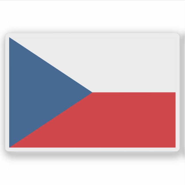 Flagge der Tschechoslowakei (1918-1992) Aufkleber (Vorderseite)