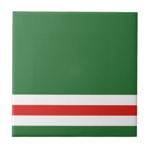 Flagge der Tschetschenischen Republik Itschkerien Fliese