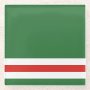 Flagge der Tschetschenischen Republik Itschkerien Glasuntersetzer