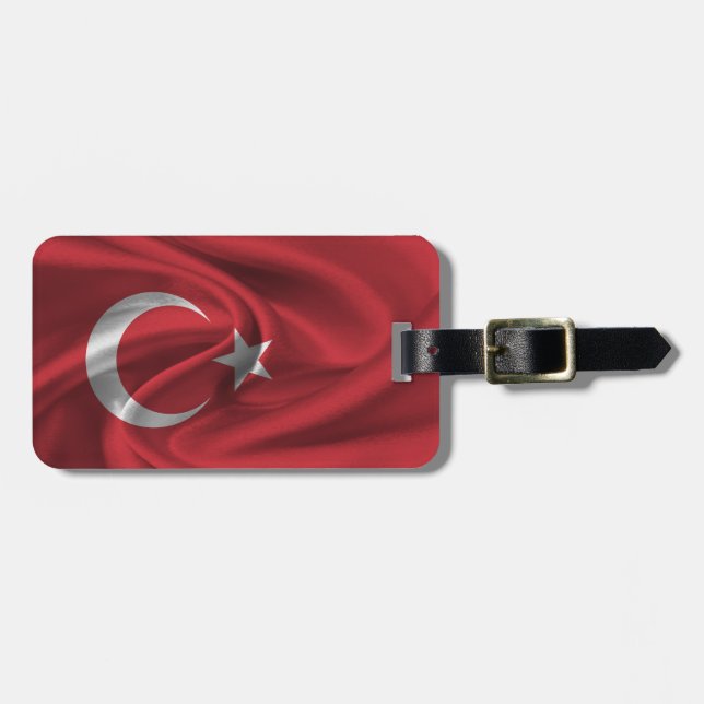 Flagge der Türkei Gepäckanhänger (Vorderseite horizontal)