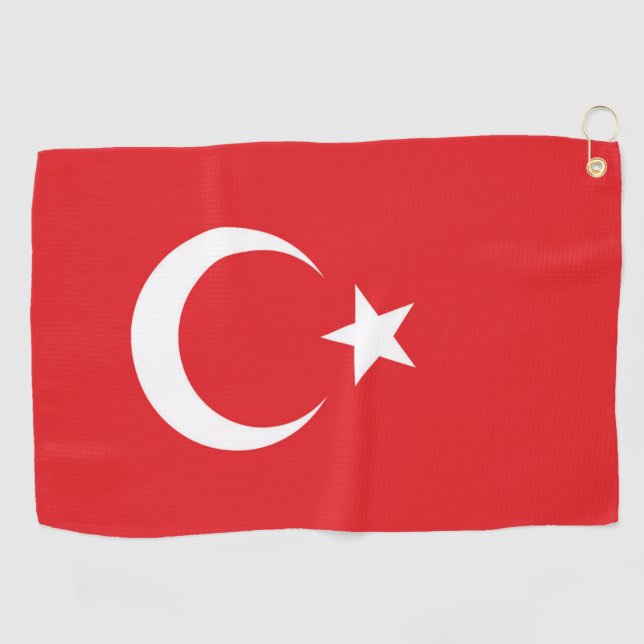 Flagge der Türkei Golfhandtuch (Horizontal)