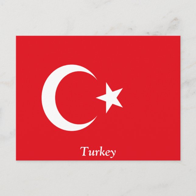 Flagge der Türkei Postkarte (Vorderseite)
