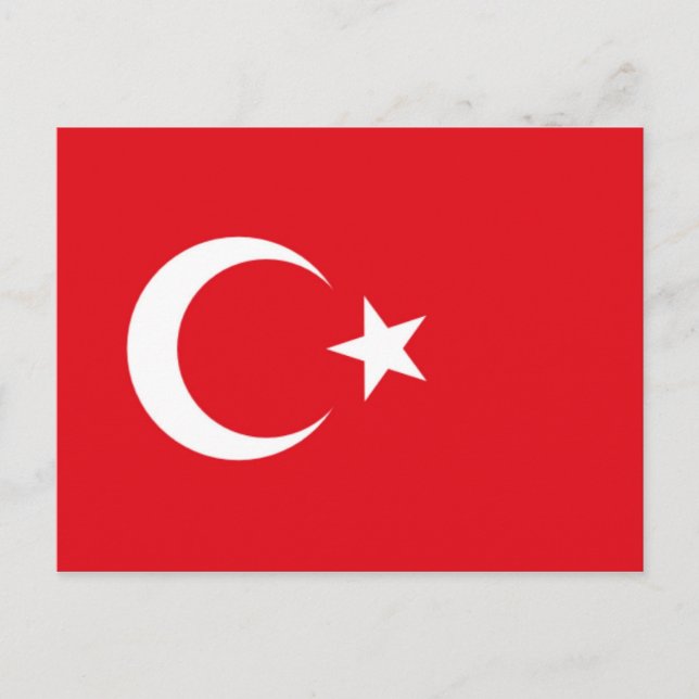 Flagge der Türkei Postkarte (Vorderseite)