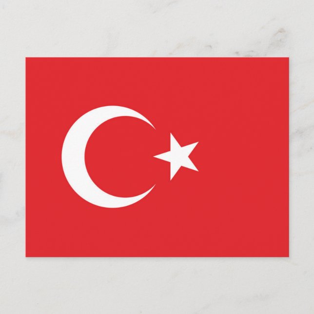 Flagge der Türkei Postkarte (Vorderseite)