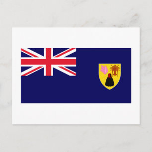 Flagge der Turks- und Caicosinseln Postkarte