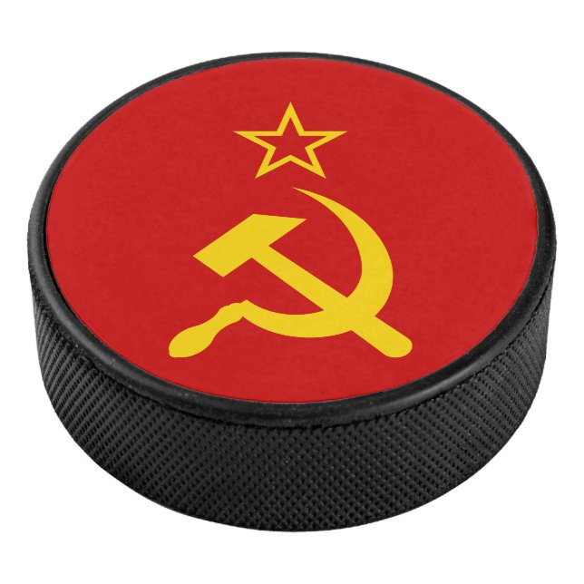 Flagge der UdSSR - sowjetische Gewerkschaft Eishockey Puck (3/4)