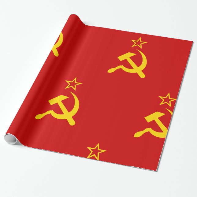 Flagge der UdSSR - sowjetische Gewerkschaft Geschenkpapier (Ungerollt)