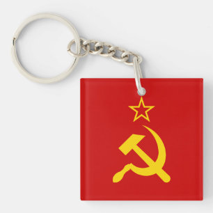 Flagge der UdSSR - sowjetische Gewerkschaft Schlüsselanhänger