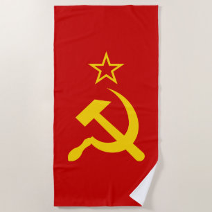 Flagge der UdSSR - sowjetische Gewerkschaft Strandtuch