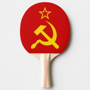 Flagge der UdSSR - sowjetische Gewerkschaft Tischtennis Schläger