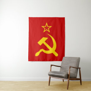 Flagge der UdSSR - sowjetische Gewerkschaft Wandteppich