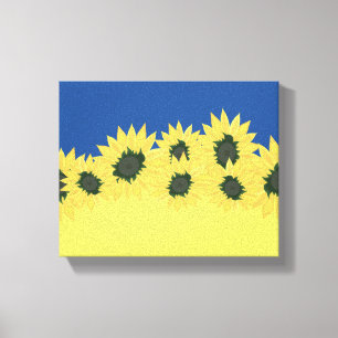 Flagge der Ukraine auf Leinwand