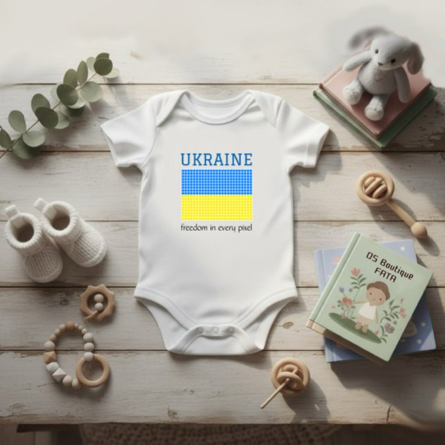 Flagge der UKRAINE Baby Strampler (Von Creator hochgeladen)